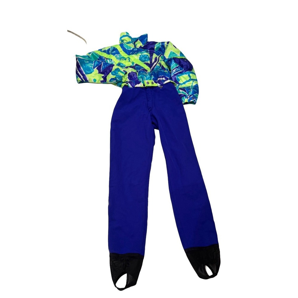 VINTAGE Obermeyer 90s 80s Women's Size 8 Purple Neon Ski Snowboard One Piece